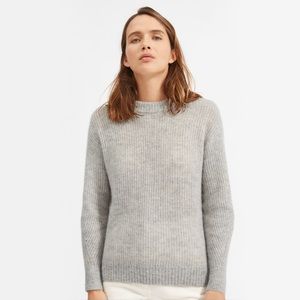 Everlane Oversized Alpaca Crew in Heather Grey